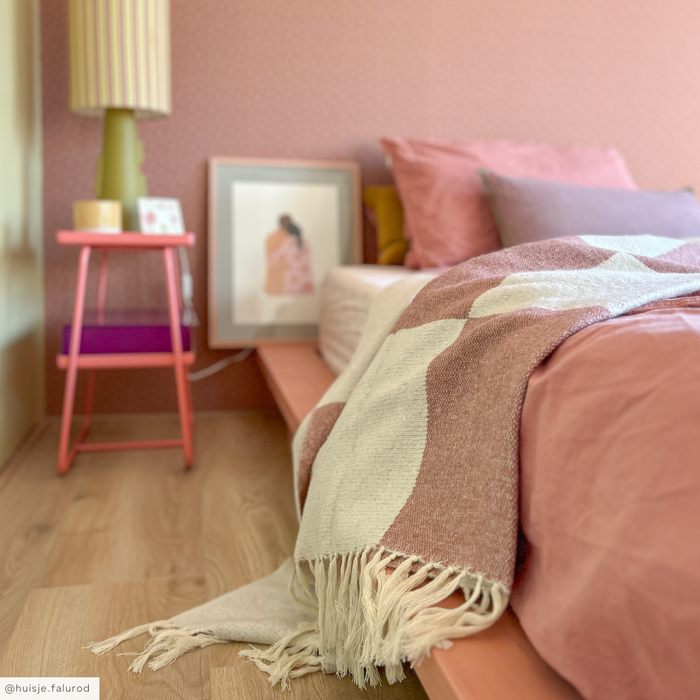 by fonQ Check Plaid 130 x 200 cm - Roze