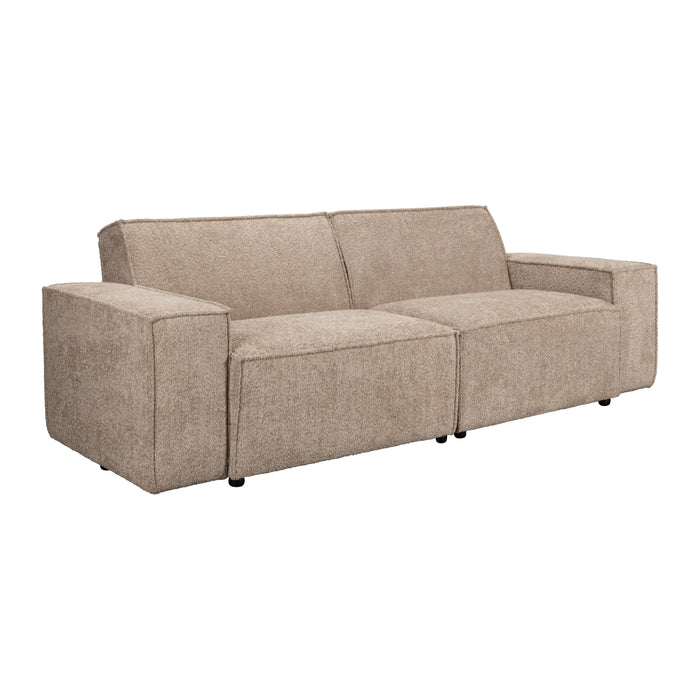 Zuiver x fonQ James 3-zitsbank - Teddystof - Beige