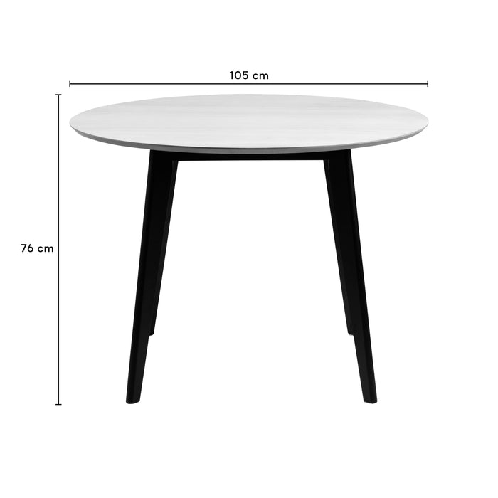 by fonQ basic Crow Eettafel - Ø 105 cm - Zwart
