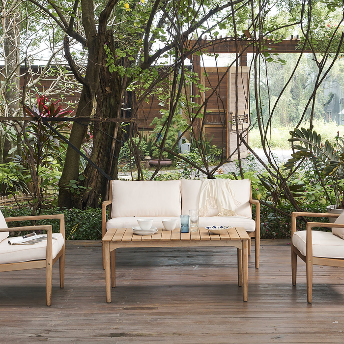 by fonQ Santorini Loungeset - Acaciahout