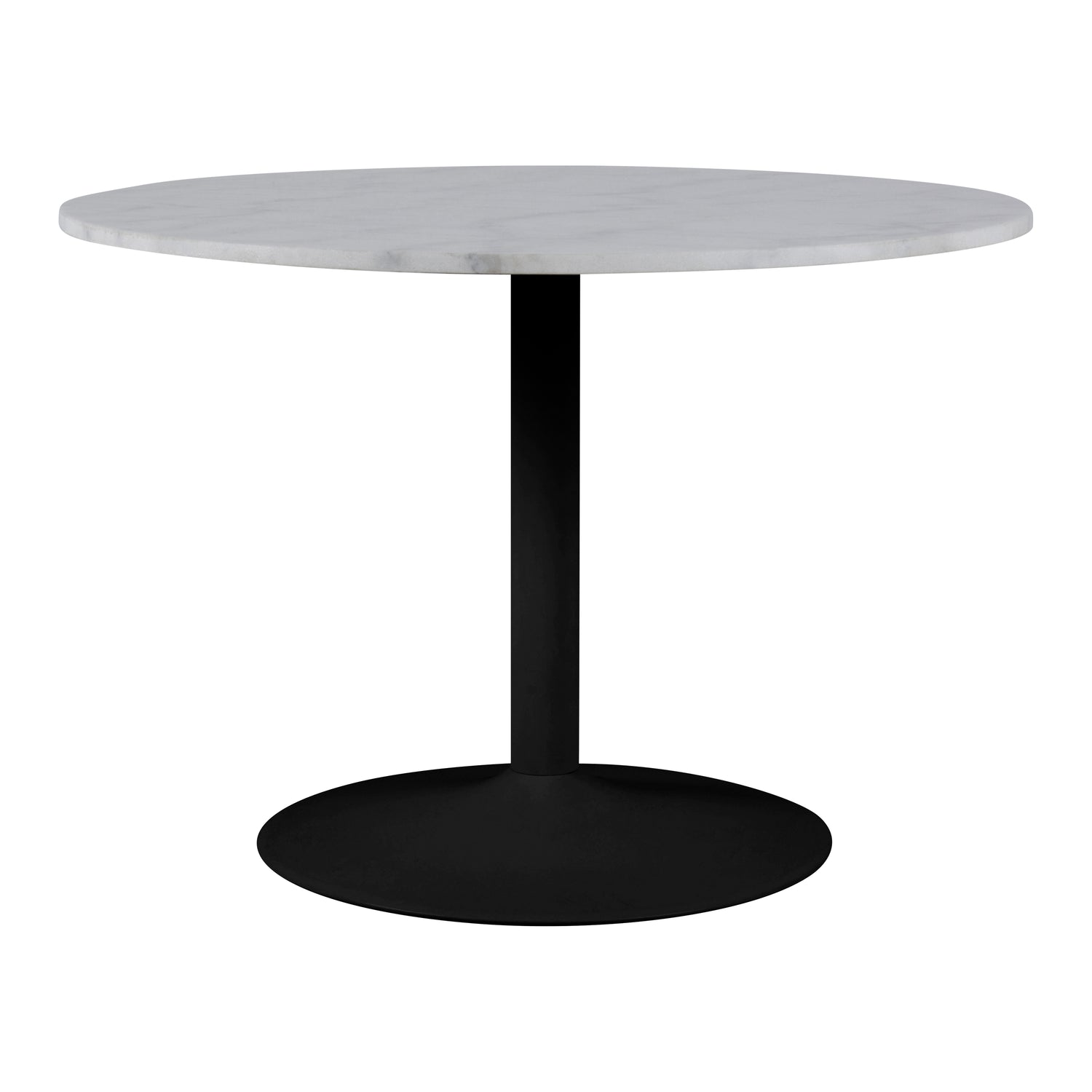 by fonQ Marble Eettafel Marmer - Ø 110 cm - Wit/Zwart