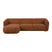 by fonQ Soft Hoekbank met Chaise Longue Links - Micro Chenille - Terra