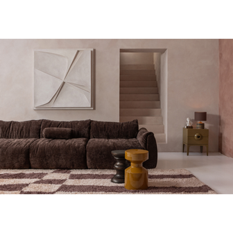 WOOOD nachtkastje 2 lades Merge - Hout - Honing Geel - 57x44x45 cm