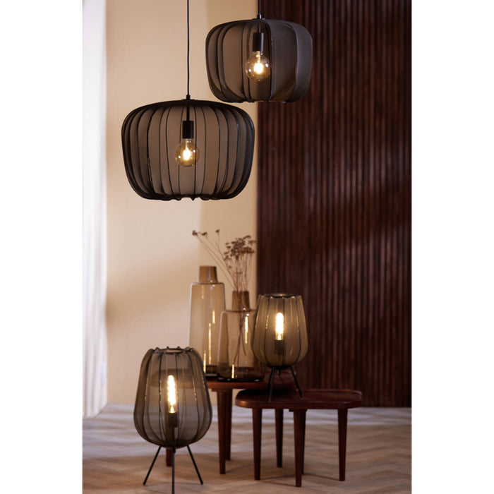 Light & Living Plumeria Hanglamp - XS - H 30 x Ø 40 cm - Zwart