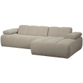 WOOOD Mojo Chaise Longue Bank Rechts - Bouclé - Beige Melange