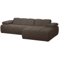WOOOD Mojo Chaise Longue Bank Rechts - Bouclé - Bruin Melange