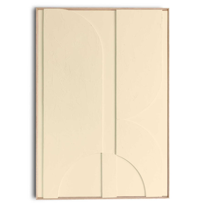 Reinders - Mars Relief Art Schilderij 100 x 70 cm - Sand Beige
