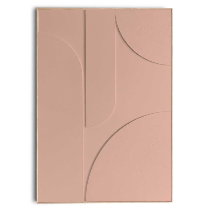 Reinders - Saturn - Relief Art Schilderij 100 x 70 cm - Terra Pink