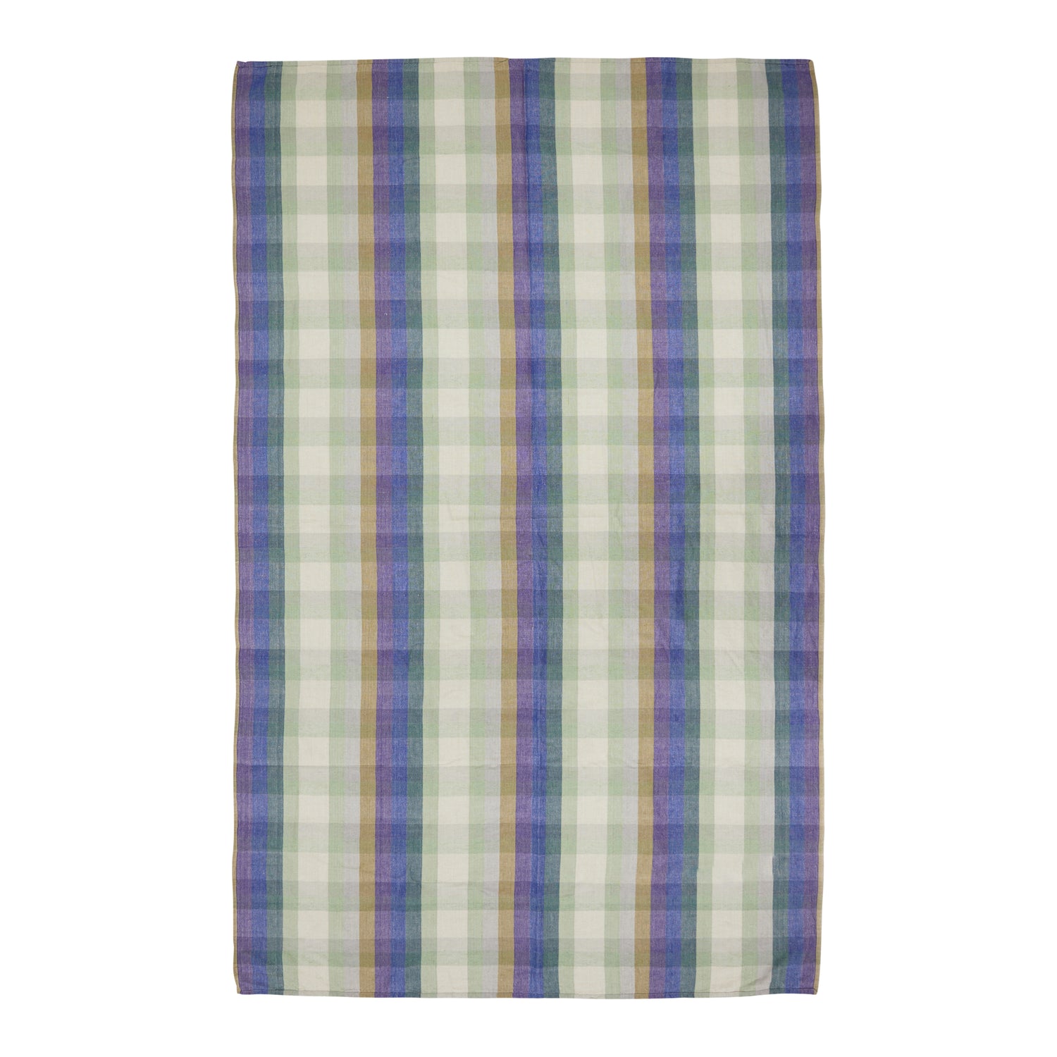 HKliving Vida Check Tafelkleed 140 x 220 cm - Mint / Cobalt