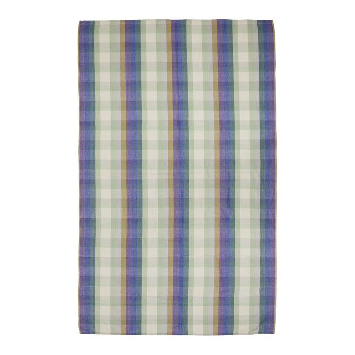 HKliving Vida Check Tafelkleed 140 x 220 cm - Mint / Cobalt