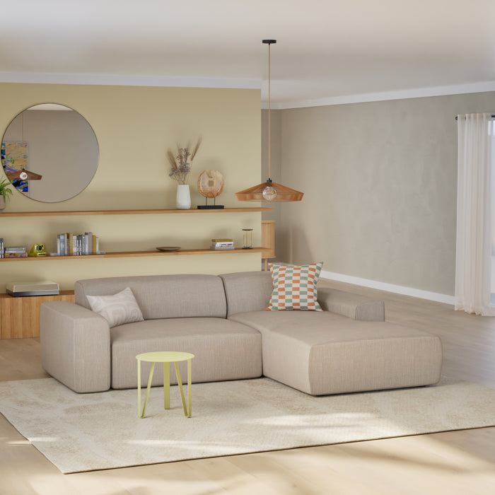 NADUVI Collection Nina Hoekbank Rechts - Linnen - Beige