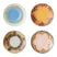 HKliving 70's Ceramics Schotels - Set van 4 - Ocean