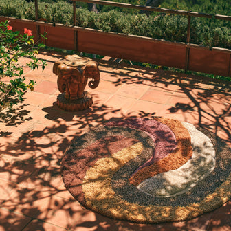 HKliving Tufted Vloerkleed  Ø 150 cm -  Melange