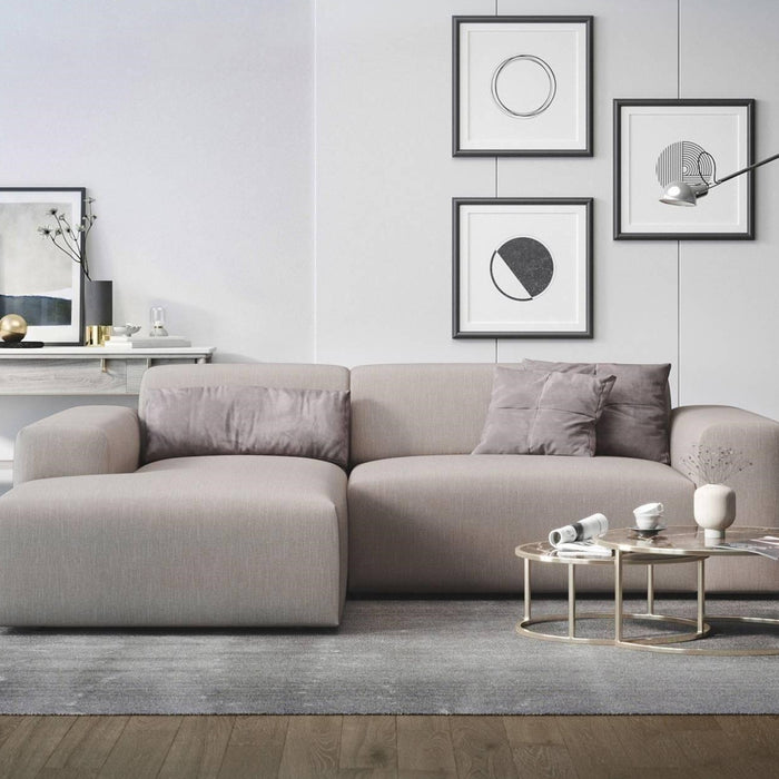 NADUVI Collection Nina Hoekbank Links - Linnen - Beige