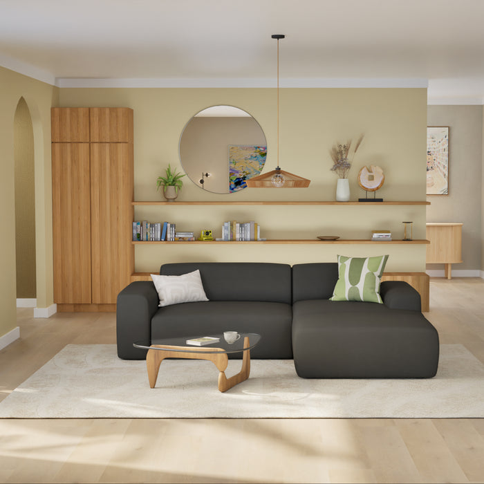 NADUVI Collection Nina Hoekbank Rechts - Velvet - Donkergroen