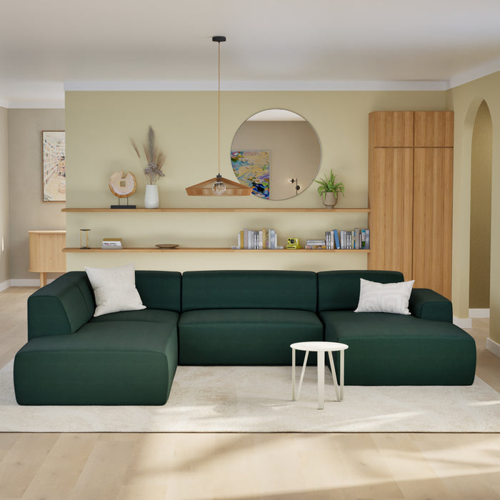 NADUVI Collection Nina U-bank Links - Velvet - Donkergroen