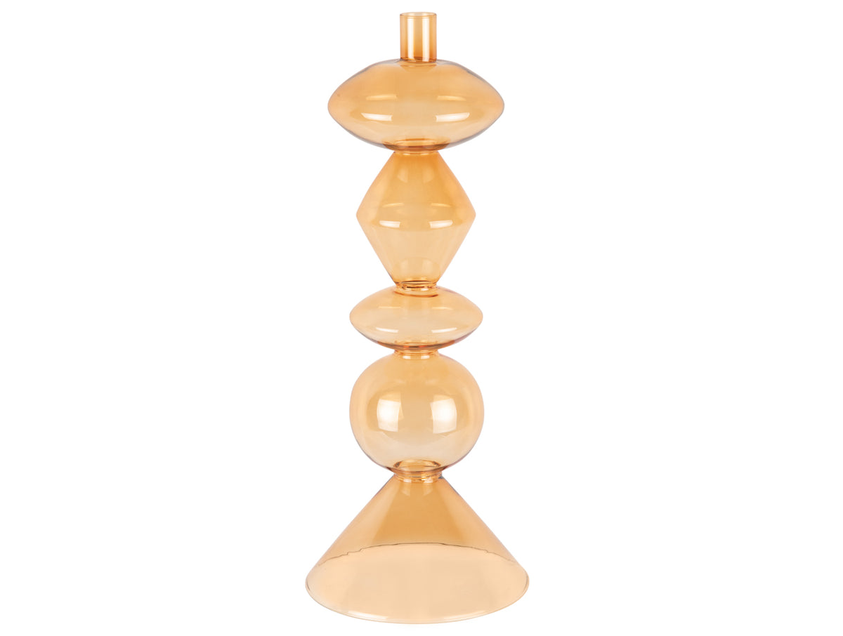 present time - Kandelaar Totem - Geel - 16x16x41cm