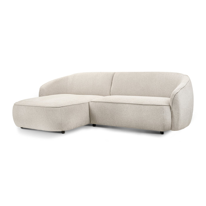 by fonQ Chubby Hoekbank met Chaise Longue Links - Naturel Melange