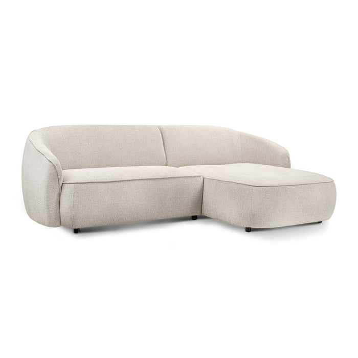 by fonQ Chubby Hoekbank met Chaise Longue Rechts - Naturel Melange