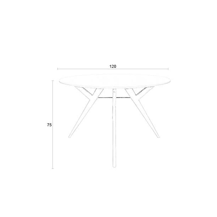 Zuiver x fonQ Ijver Eettafel - Ø 120 - Walnoot