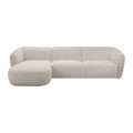 by fonQ Soft Hoekbank met Chaise Longue Links - Naturel Melange