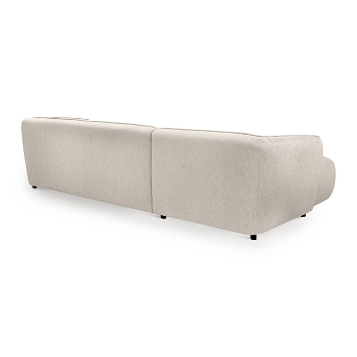 by fonQ Soft Hoekbank met Chaise Longue Links - Naturel Melange