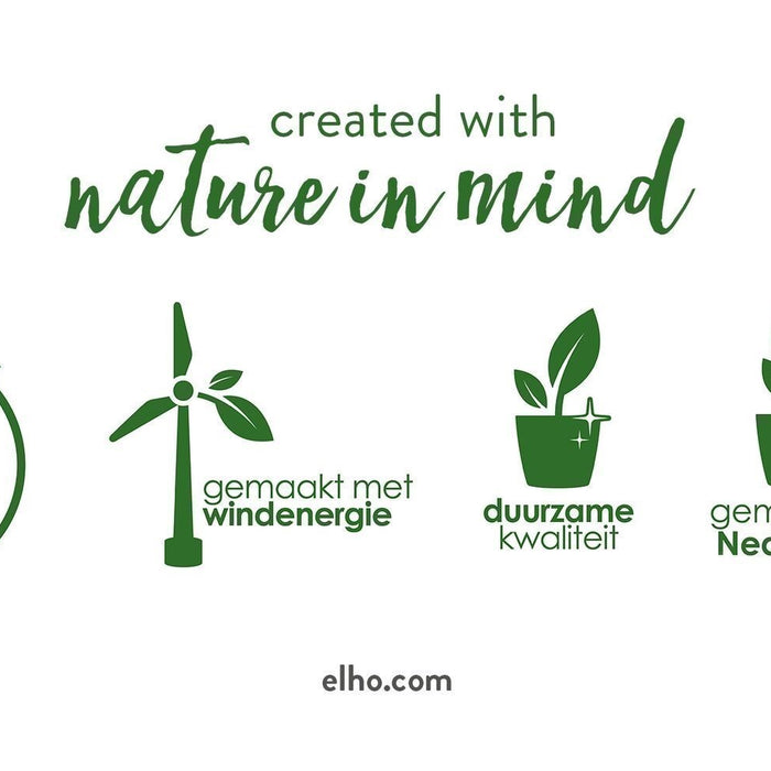 Elho Amber Roll Low 43 - Karamel - Ø 43 x H 40 cm - Binnen en Buiten - 100% gerecycled