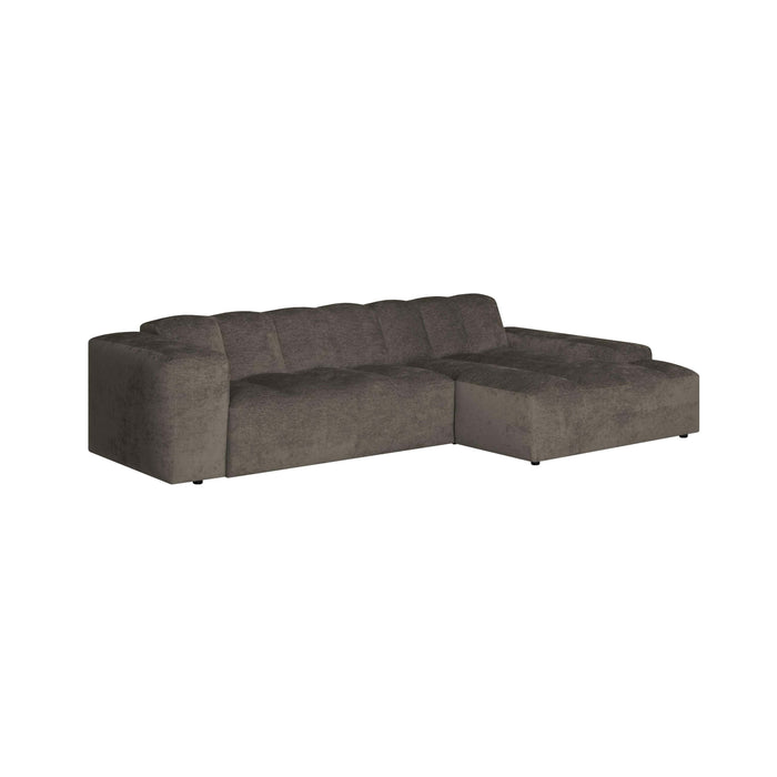 by fonQ Plume 3-zits Hoekbank met Chaise Longue Rechts - Chenille - Taupe