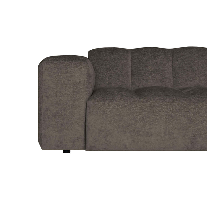 by fonQ Plume 3-zits Hoekbank met Chaise Longue Rechts - Chenille - Taupe