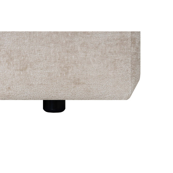 by fonQ Plume 3-zits Hoekbank met Chaise Longue Links - Chenille - Beige