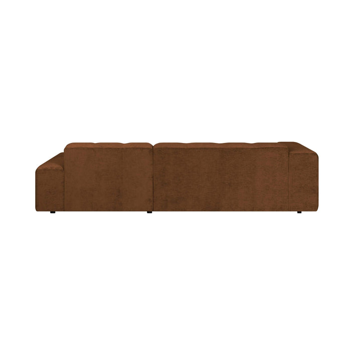 by fonQ Plume 3-zits Hoekbank met Chaise Longue Rechts - Chenille - Terra