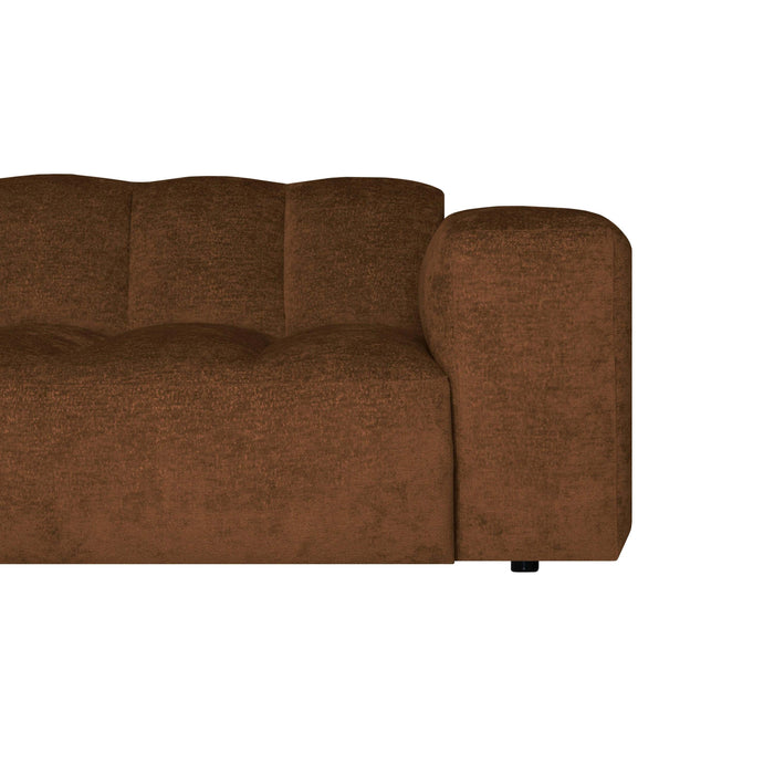 by fonQ Plume 3-zits Hoekbank met Chaise Longue Links - Chenille - Terra