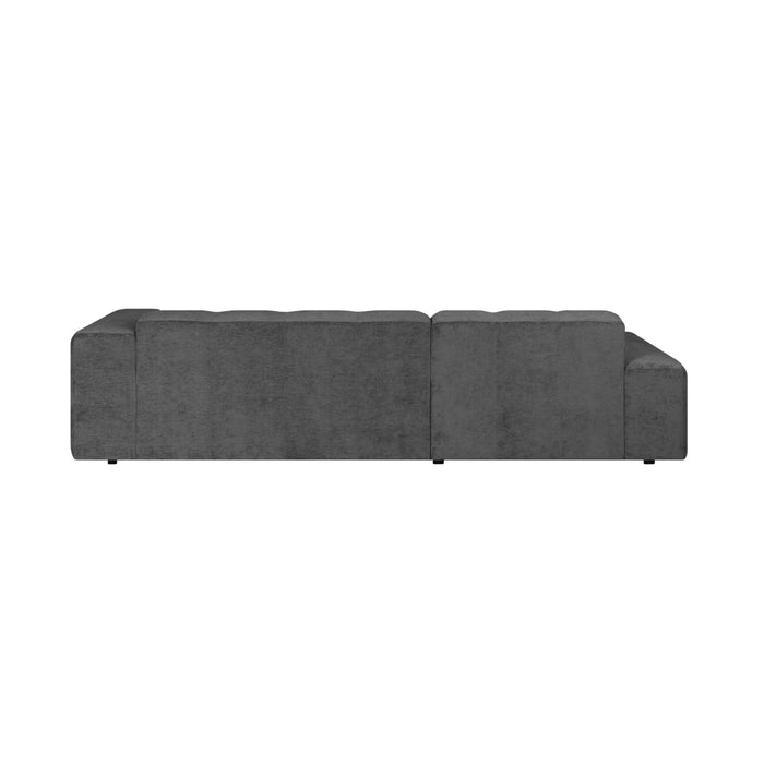 by fonQ  Plume 3-zits Hoekbank met Chaise Longue Links - Chenille - Antraciet