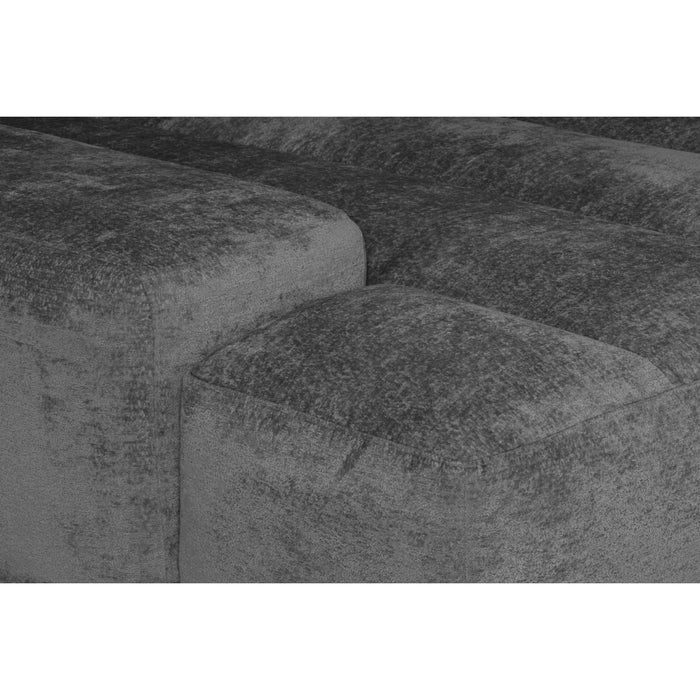 by fonQ  Plume 3-zits Hoekbank met Chaise Longue Links - Chenille - Antraciet
