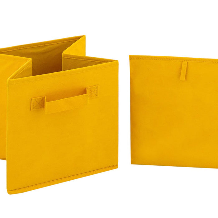 SVJ Opvouwbare Opbergbox Vierkant - 27x28x27 cm - Blauw - Set van 6