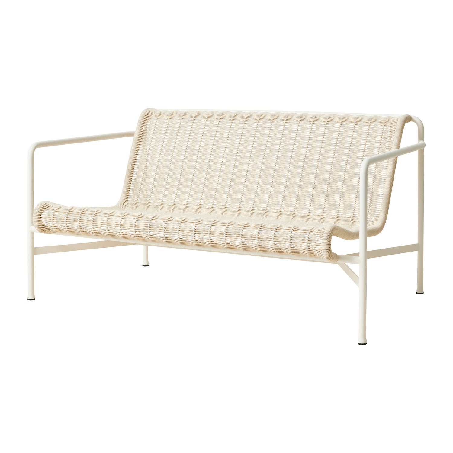 HAY Palissade Cord Lounge 2,5-zitsbank Low - Crème Wit